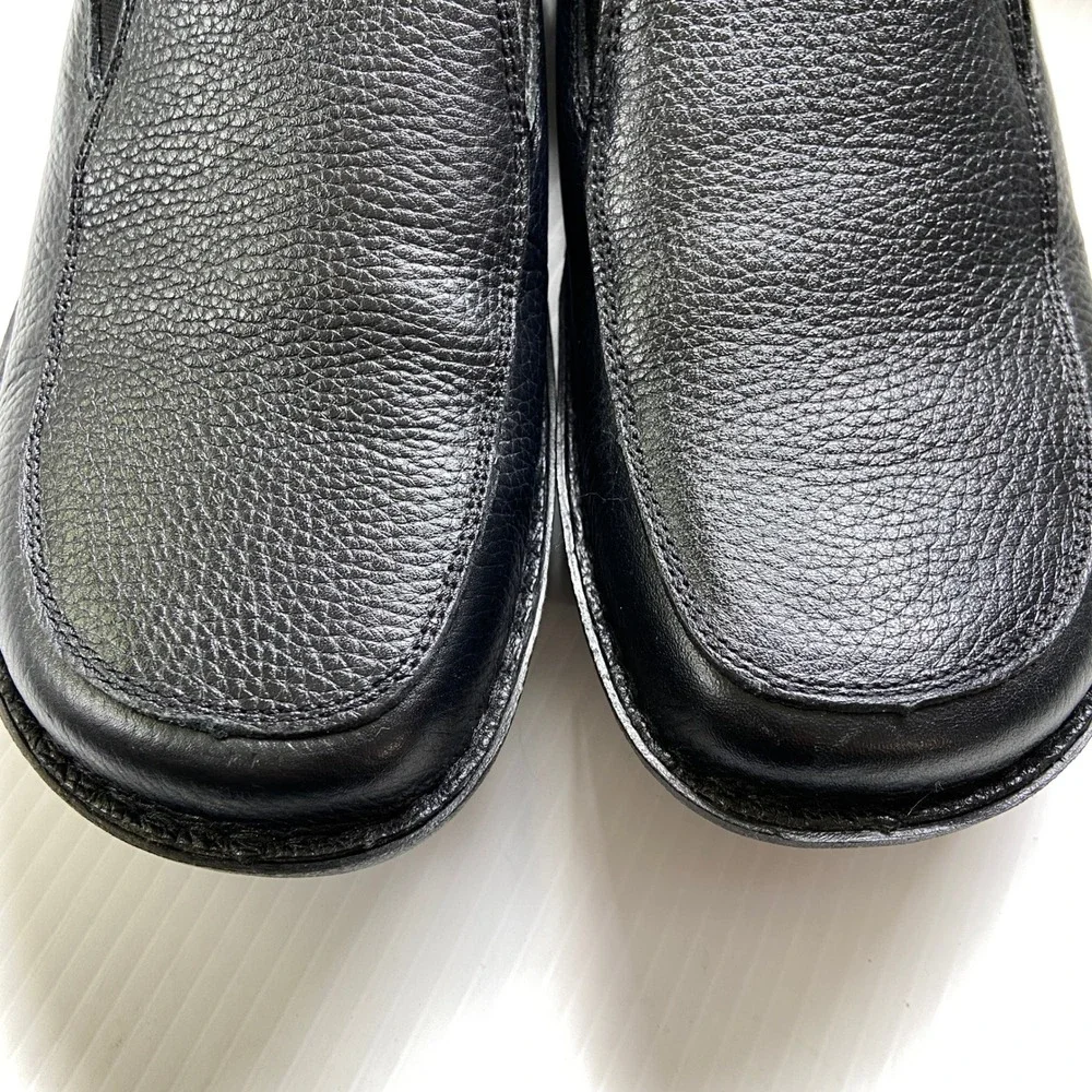 Alegria‎ Schuster Black Leather Mens Casual Slip On Loafers Shoes EU 43 US 9.5
